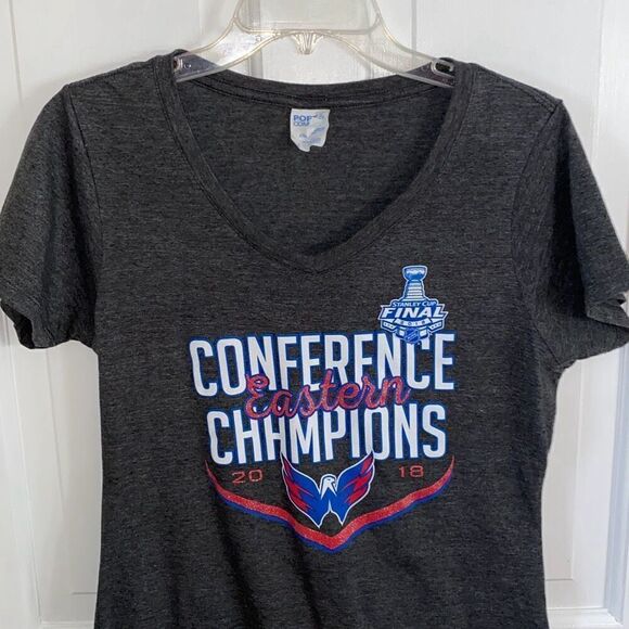 🔥3/$20🔥 Capitals Conference Champions 2018 t-shirt size M - Picture 2 of 8
